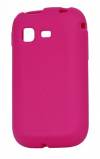 Magenta Hybrid Rubber Silicone Skin Back Case For Samsung Galaxy Pocket S5300 / Plus S5301 OEM